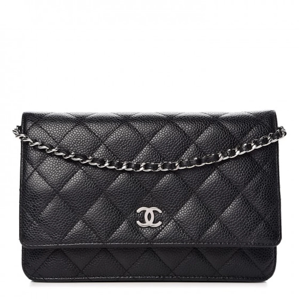 Chanel Wallet Chain Quilted Caviar Black US