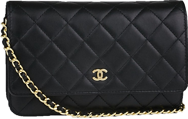 Chanel wallet on chain lambskin navy blue Luxury Bags  Wallets on  Carousell