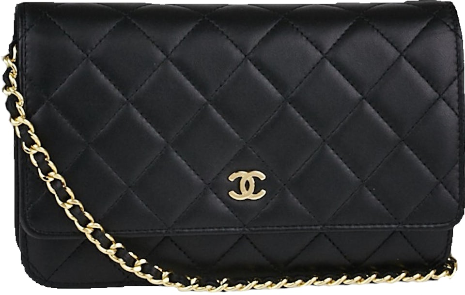 Chanel Wallet On Chain Quilted Caviar Gold-tone Black in Caviar Leather  with Gold-tone - US