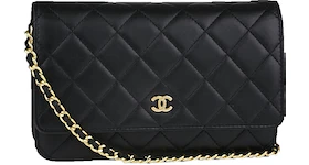 Chanel Wallet On Chain Quilted Lambskin Black