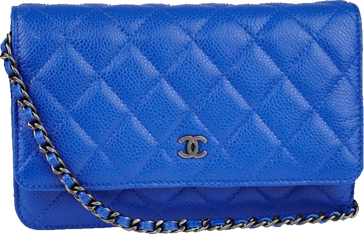 Chanel Flap Card Holder Wallet Blue Lambskin Light Gold Hardware  Madison  Avenue Couture