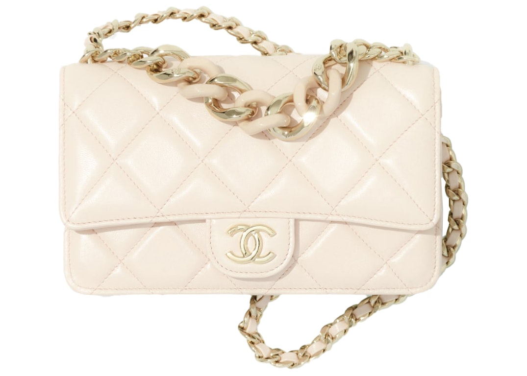 Pre-owned Chanel Wallet On Chain Light Beige