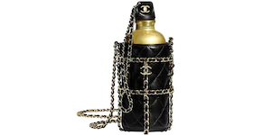 Chanel Water Bottle in Box Black/Gold