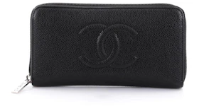 Chanel Timeless CC Zipped Organizer Wallet Long Black
