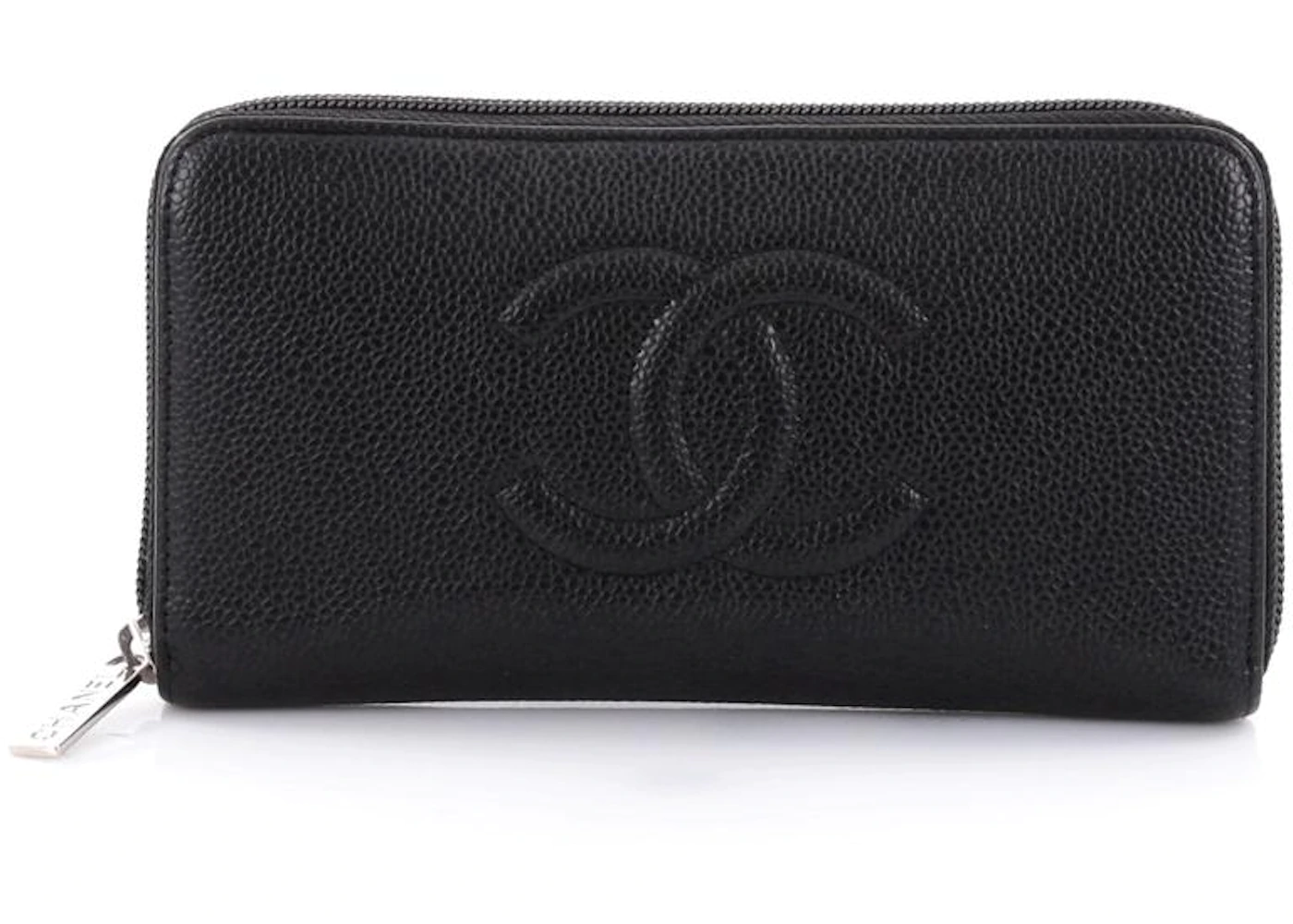 Chanel Timeless CC Zipped Organizer Wallet Long Black in Caviar with  Silver-tone - US