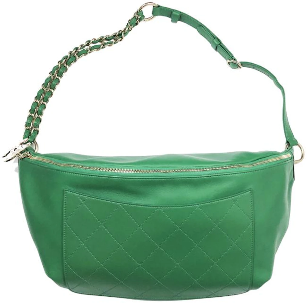 Chanel X Pharrell Green Lambskin Waist Bag Pale Gold Hardware, 2019  Available For Immediate Sale At Sotheby's