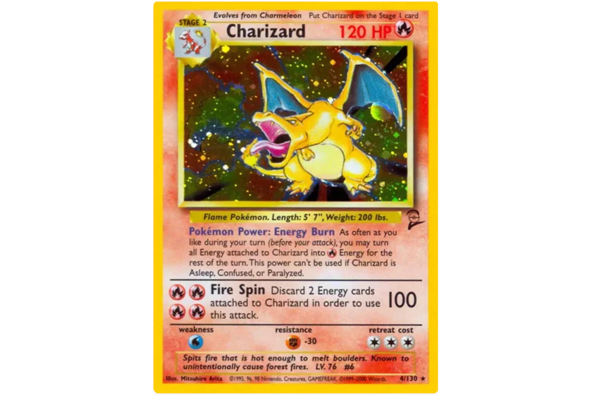 Charizard 2000 Pokémon TCG Base Set 2 Holo #4 (Ungraded)