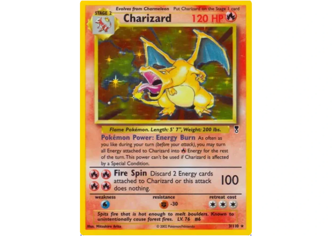 Charizard 2002 Pokmon TCG Legendary Collection Holo #3 (Ungraded) - 2002 - US Charizard 2002 Pokmon TCG Legendary Collection Holo #3 (Ungraded) - 2002 - US