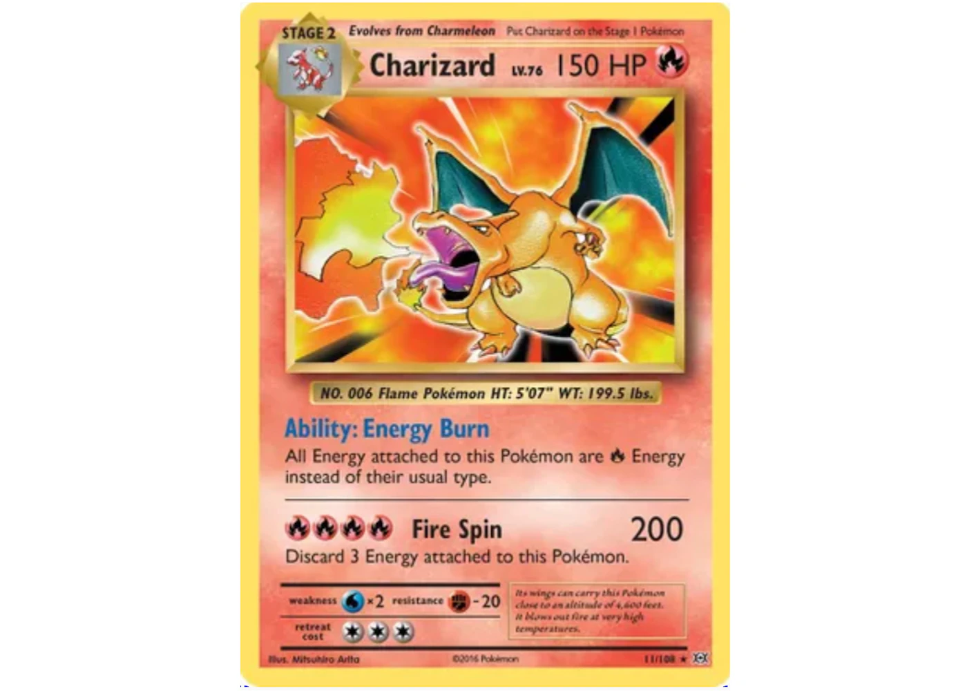 Charizard 2016 Pokmon TCG XY Evolutions Holo #11 (Ungraded) - 2016 - US Charizard 2016 Pokmon TCG XY Evolutions Holo #11 (Ungraded) - 2016 - US