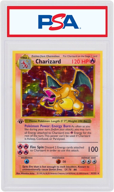 Charizard Holo 1999 Pokemon Tcg Base Set 1st Edition 4 102 1999