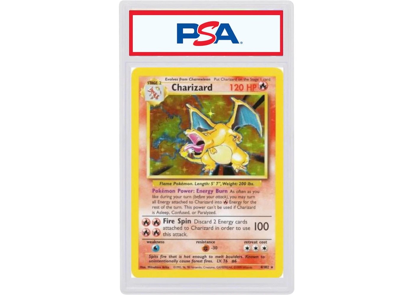Charizard-Holo 1999 Pokmon Base Set Shadow #4/102 (PSA or BGS Graded) - 1999 - US Charizard-Holo 1999 Pokmon Base Set Shadow #4/102 (PSA or BGS Graded) - 1999 - US