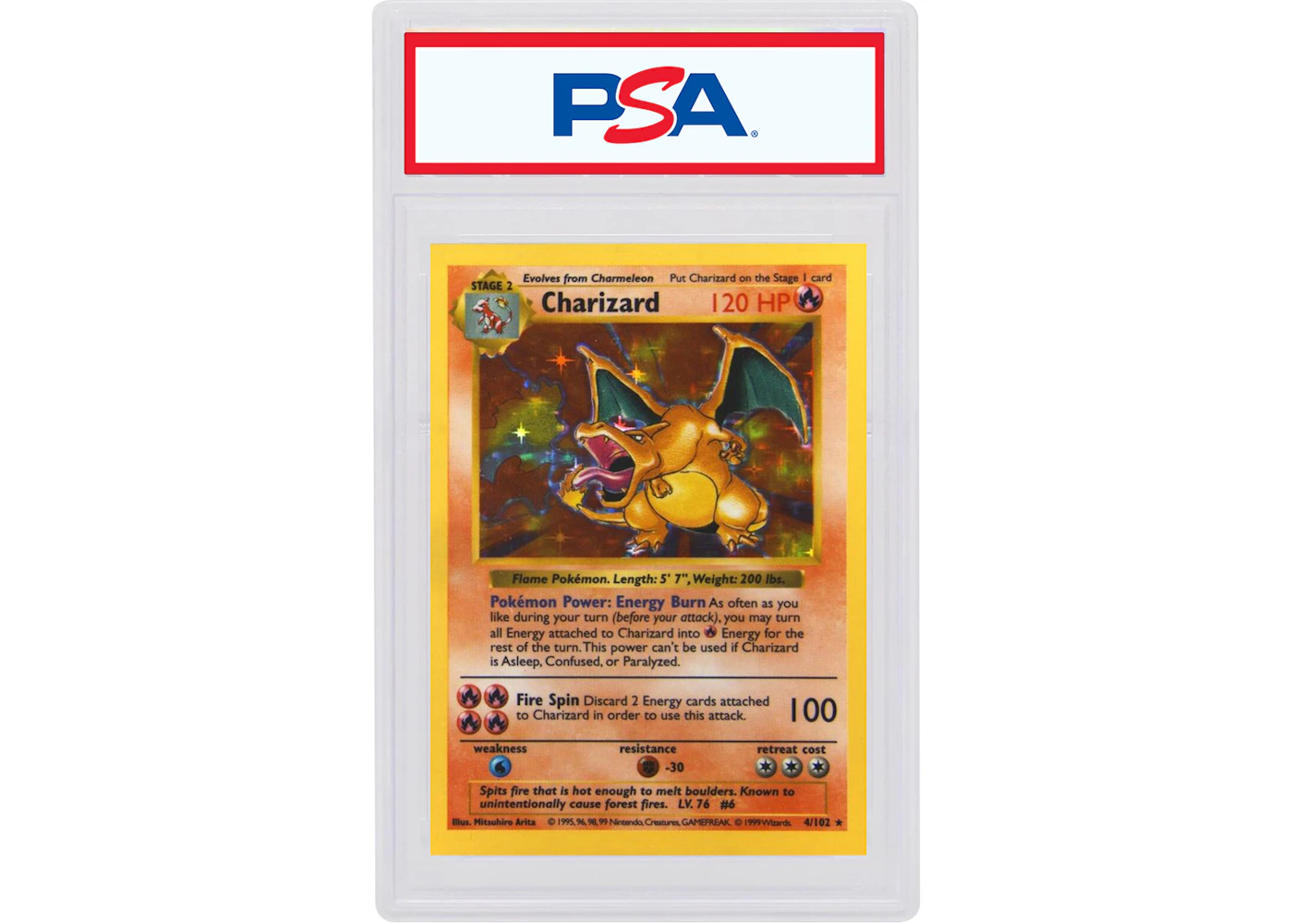 Charizard-Holo 1999 Pokmon Base Set Shadowless #4/102 (PSA or BGS Graded) - 1999 - US Charizard-Holo 1999 Pokmon Base Set Shadowless #4/102 (PSA or BGS Graded) - 1999 - US