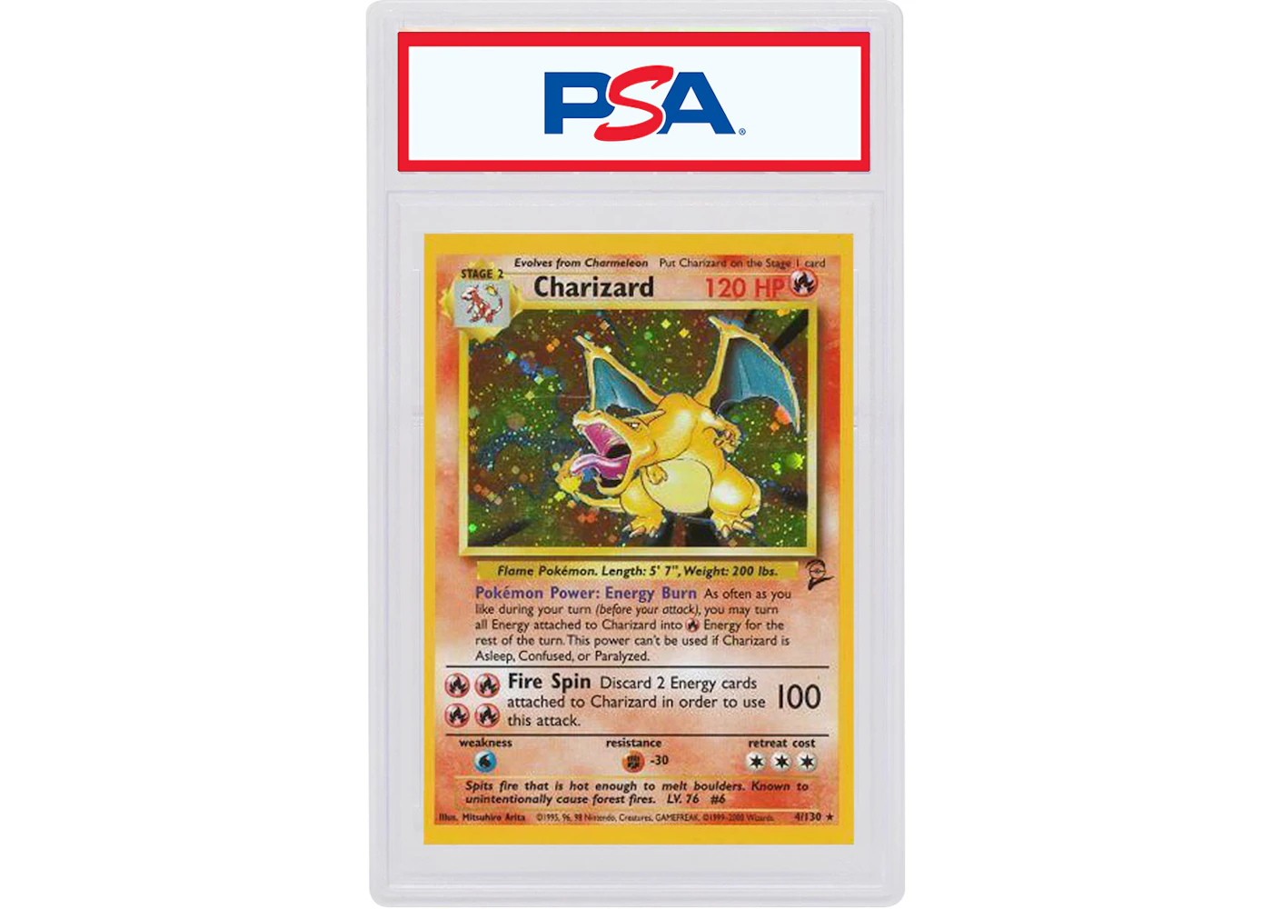 Charizard-Holo 2000 Pokemon TCG Base Set 2 #4/130 (PSA or BGS Graded) - 2000 - US Charizard-Holo 2000 Pokemon TCG Base Set 2 #4/130 (PSA or BGS Graded) - 2000 - US