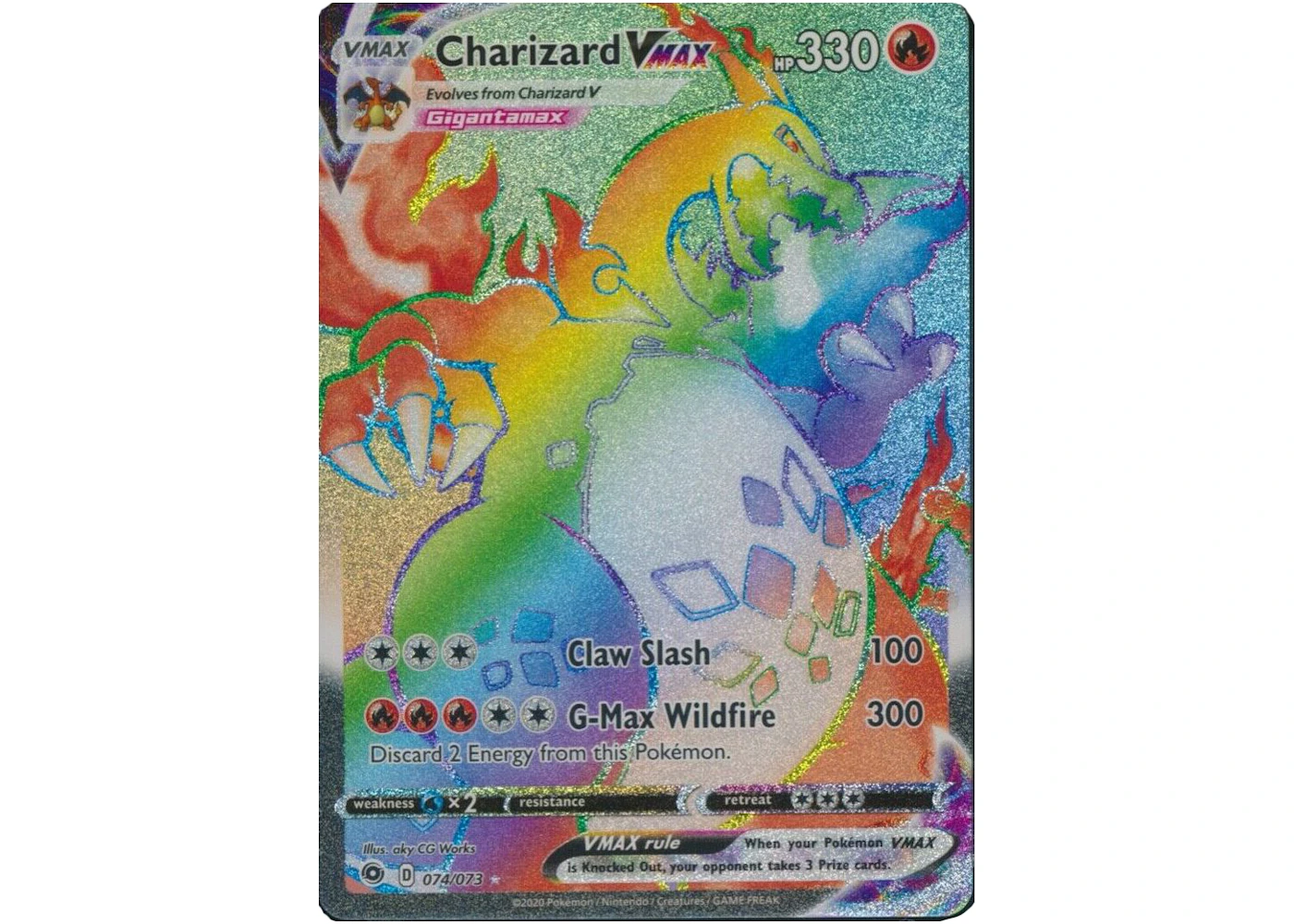 Charizard VMAX Full Art 2020 Pokmon TCG Sword & Shield Champion's Path Secret #074 (Ungraded) - 2020 - US Charizard VMAX Full Art 2020 Pokmon TCG Sword & Shield Champion's Path Secret #074 (Ungraded) - 2020 - US