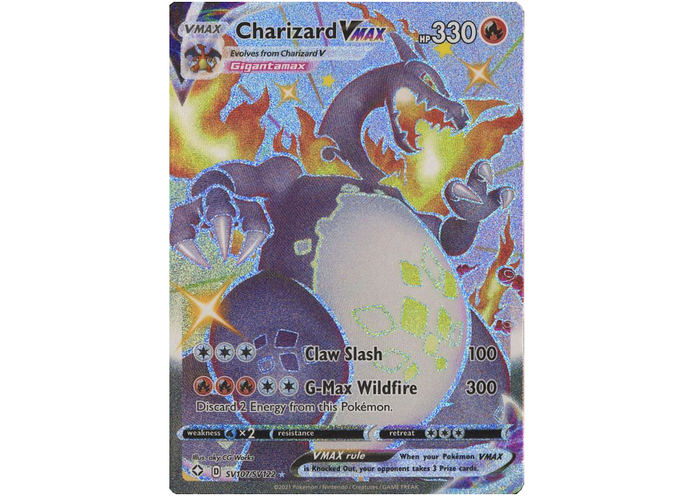 Charizard Vmax Full Art 21 Pokemon Tcg Sword Shield Shining Fates Holo Sv107 Ungraded 21 Gb Charizard Vmax Full Art 21 Pokemon Tcg Sword Shield Shining Fates Holo Sv107 Ungraded 21 Gb