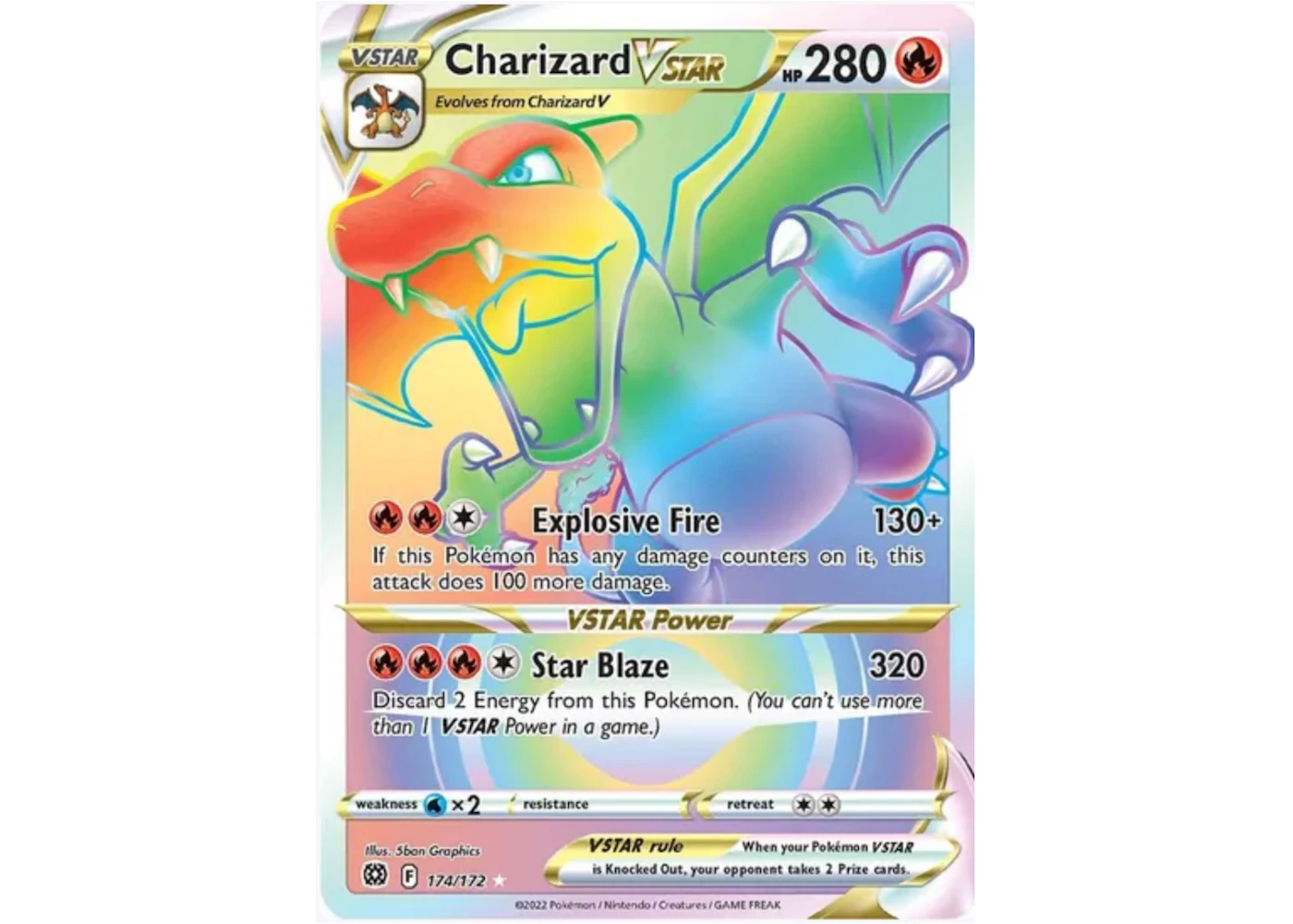 Charizard VSTAR Full Art 2022 Pokmon TCG Sword & Shield Brilliant Stars Secret #174 (Ungraded) - 2022 - US Charizard VSTAR Full Art 2022 Pokmon TCG Sword & Shield Brilliant Stars Secret #174 (Ungraded) - 2022 - US
