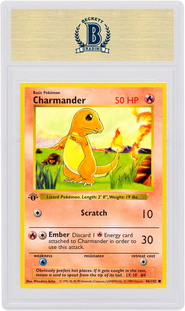 Charmander 1999 Pokemon TCG Base Set 1st Edition #46/102