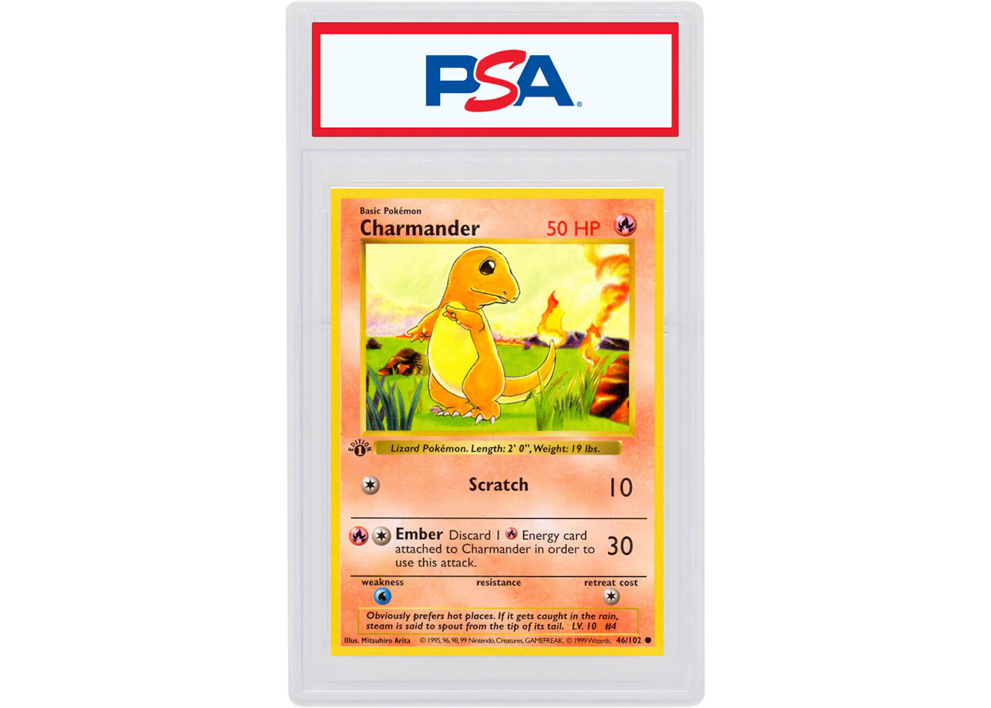 Charmander 1999 Pokemon TCG Base Set 1st Edition #46/102 (PSA or BGS Graded) - 1999 - US Charmander 1999 Pokemon TCG Base Set 1st Edition #46/102 (PSA or BGS Graded) - 1999 - US