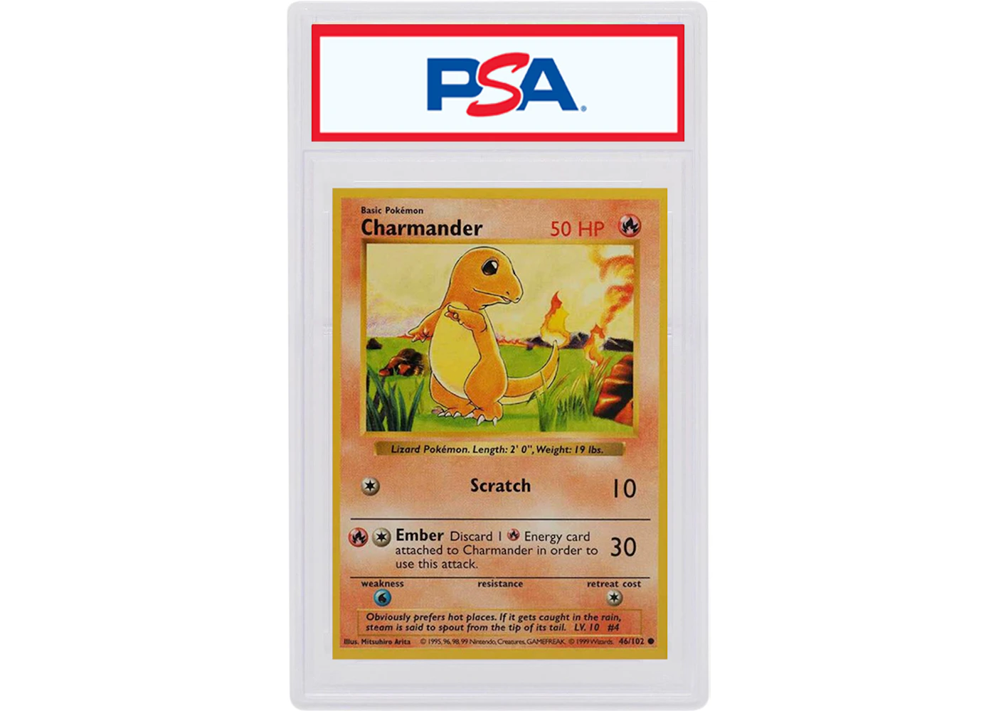 Charmander 1999 Pokemon TCG Base Set Shadowless #46/102 (PSA or BGS Graded) - 1999 - US Charmander 1999 Pokemon TCG Base Set Shadowless #46/102 (PSA or BGS Graded) - 1999 - US