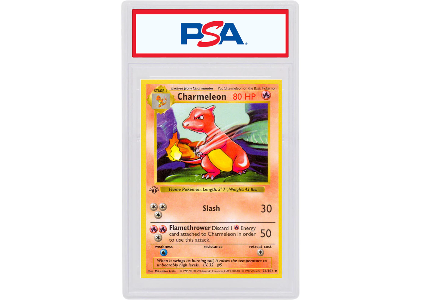 Charmeleon 1999 Pokemon TCG Base Set 1st Edition #24/102 (PSA or BGS Graded) - 1999 - US Charmeleon 1999 Pokemon TCG Base Set 1st Edition #24/102 (PSA or BGS Graded) - 1999 - US