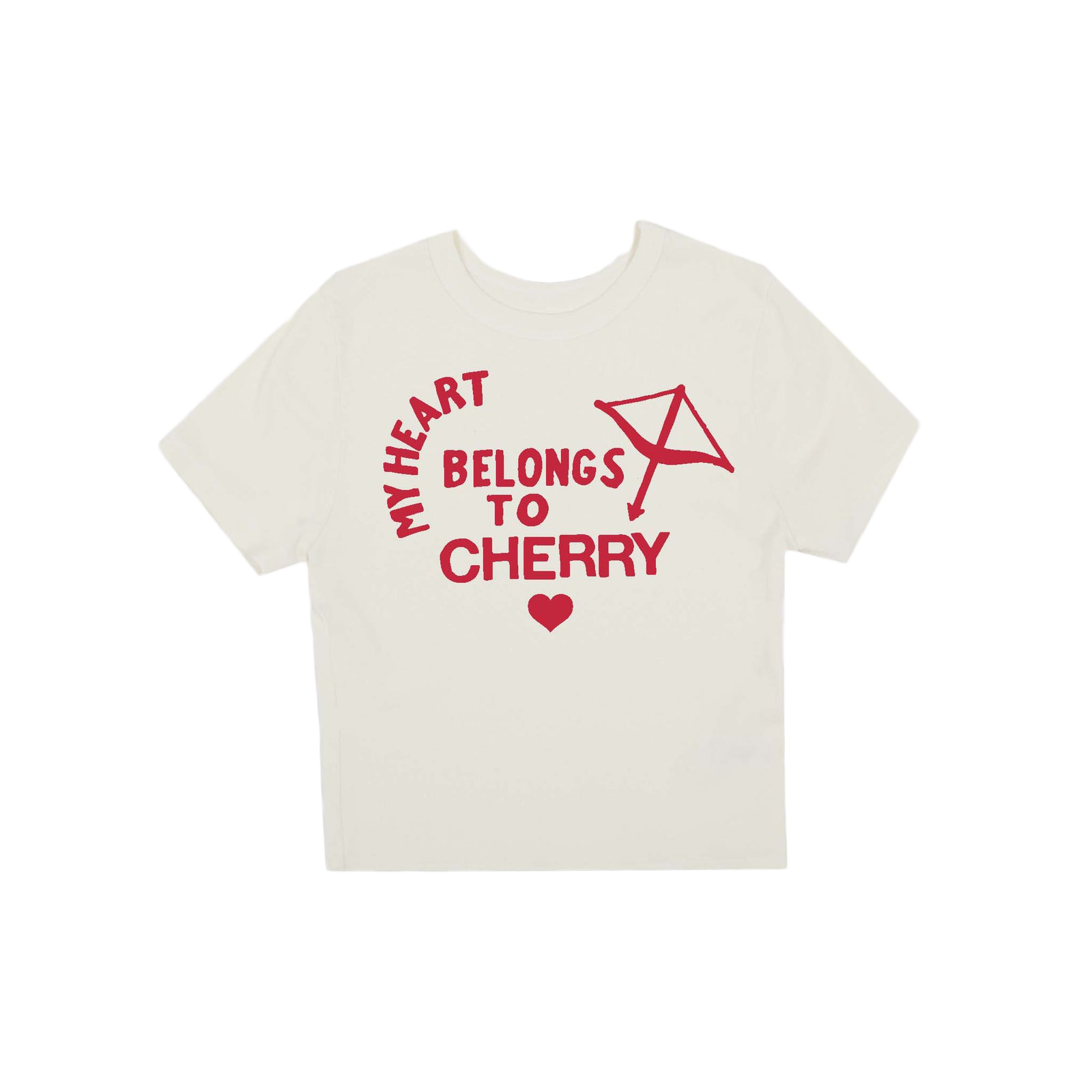 Cherry LA My Heart Baby Tee (Cream) T-shirt Cream メンズ - SS22 - JP