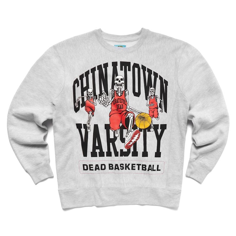 Market Grateful Dead Varisty Crewneck Sweatshirt Heather Grey