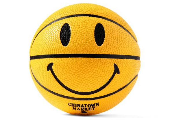 Chinatown Market Mini Smiley Basketball Yellow
