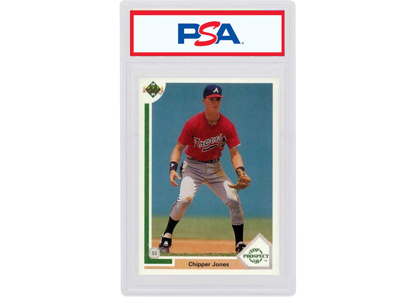 1991 Upper Deck Chipper Jones Rookie Card graded PSA or BGS
