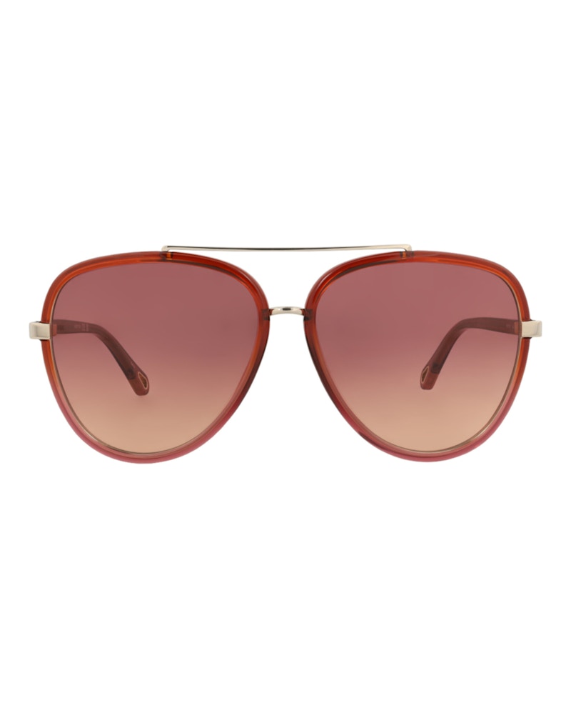 Chloe Aviator-Frame Bio Injection Sunglasses Red Red Red (CH0129S-30013645-004)
