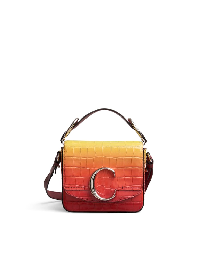 Chloe C Croco Mini Yellow/Red