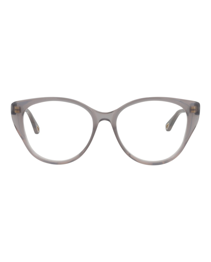 Pre-owned Chloé Women's Chloe Cat Eyeframe Bio Acetate Optical Frames In Grey Grey Transparent (ch0052o/30011440/006