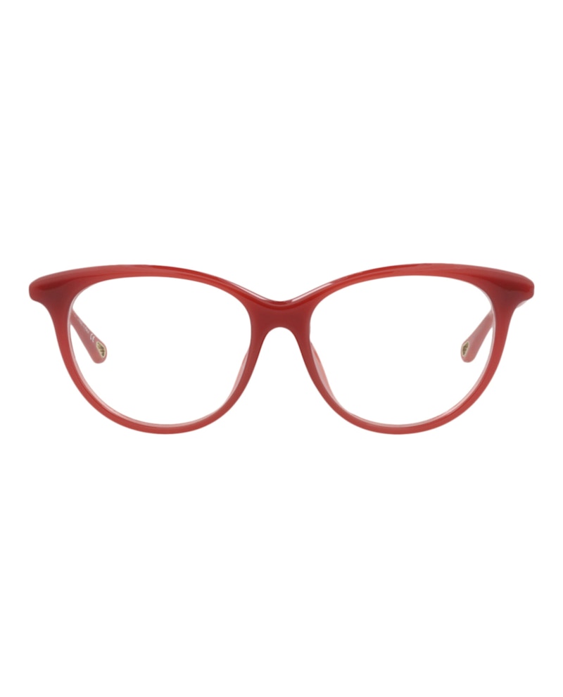 Pre-owned Chloé Women's Chloe Cat Eyeframe Bio Injection Optical Frames In Orange Orange Transparent (ch0005oa/30009