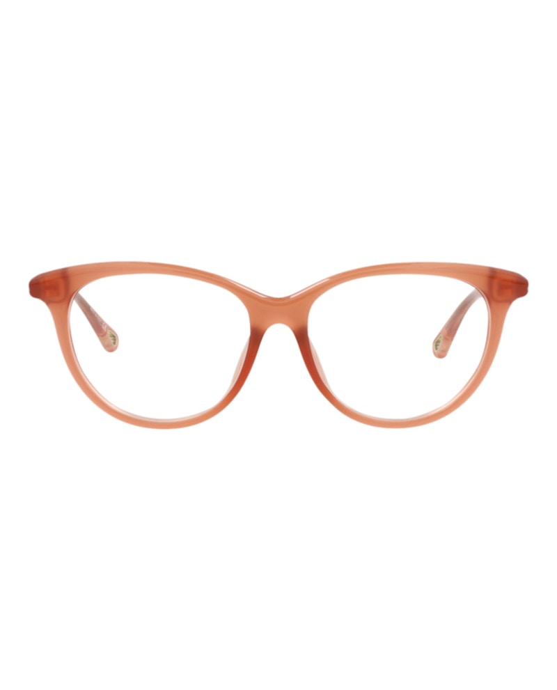 Pre-owned Chloé Women's Chloe Cat Eyeframe Bio Injection Optical Frames In Pink Pink Transparent (ch0005oa/30009957/