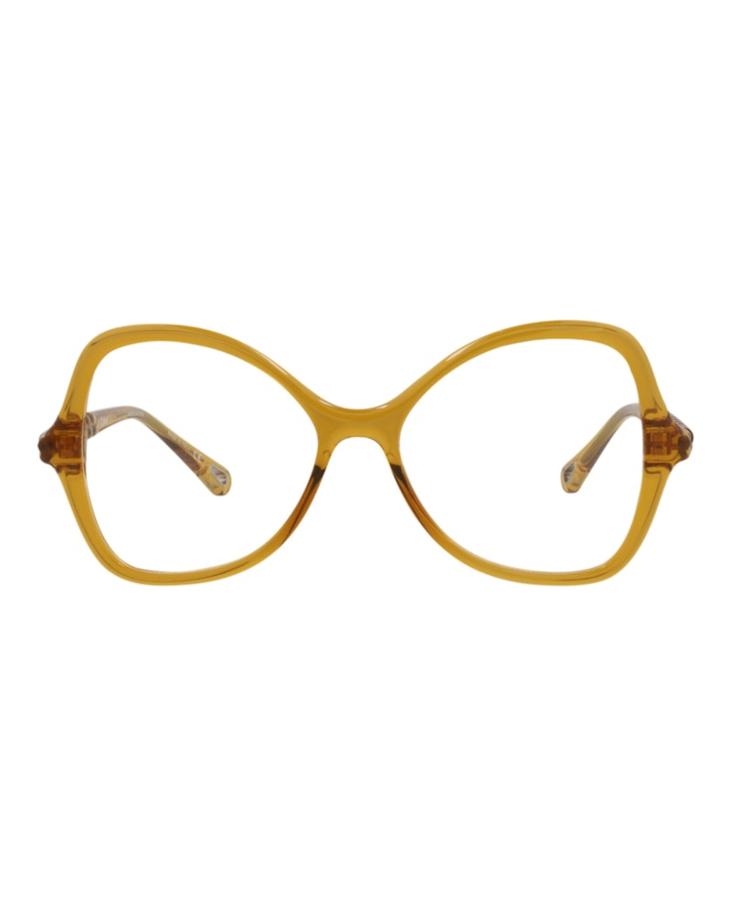 Pre-owned Chloé Women's Chloe Cat Eyeframe Bio Injection Optical Frames In Yellow Yellow Transparent (ch0004o/300098