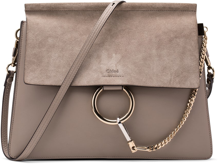 Shop Chloé Small Faye Leather & Suede Shoulder Bag