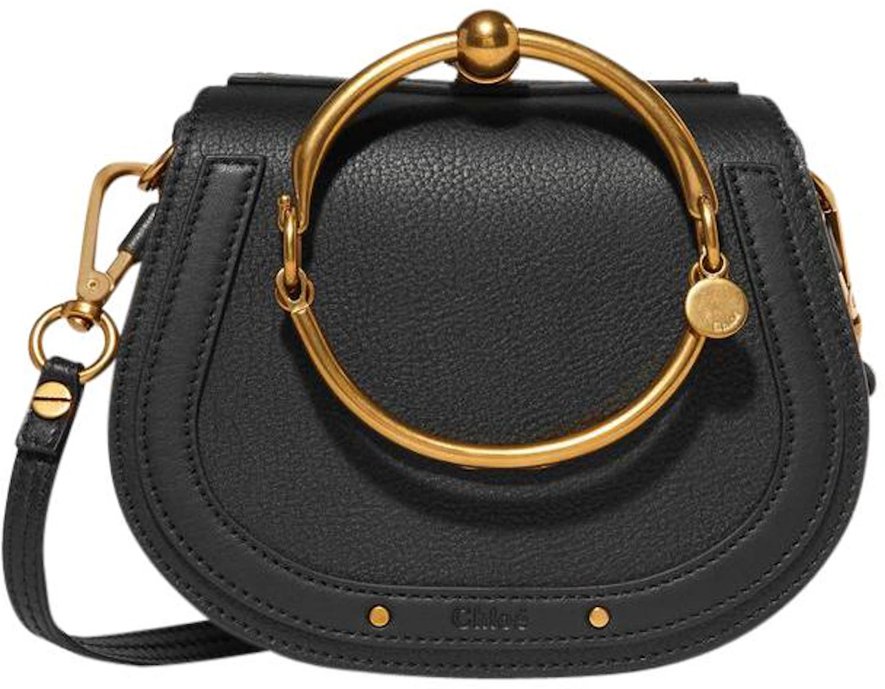 Chloe Nile Bracelet Leather Crossbody Bag Blue - Shop Now