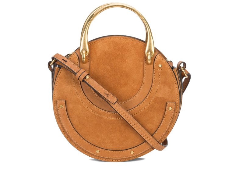 Chloe Pixie Crossbody Small Caramel in Shiny goatskin smooth