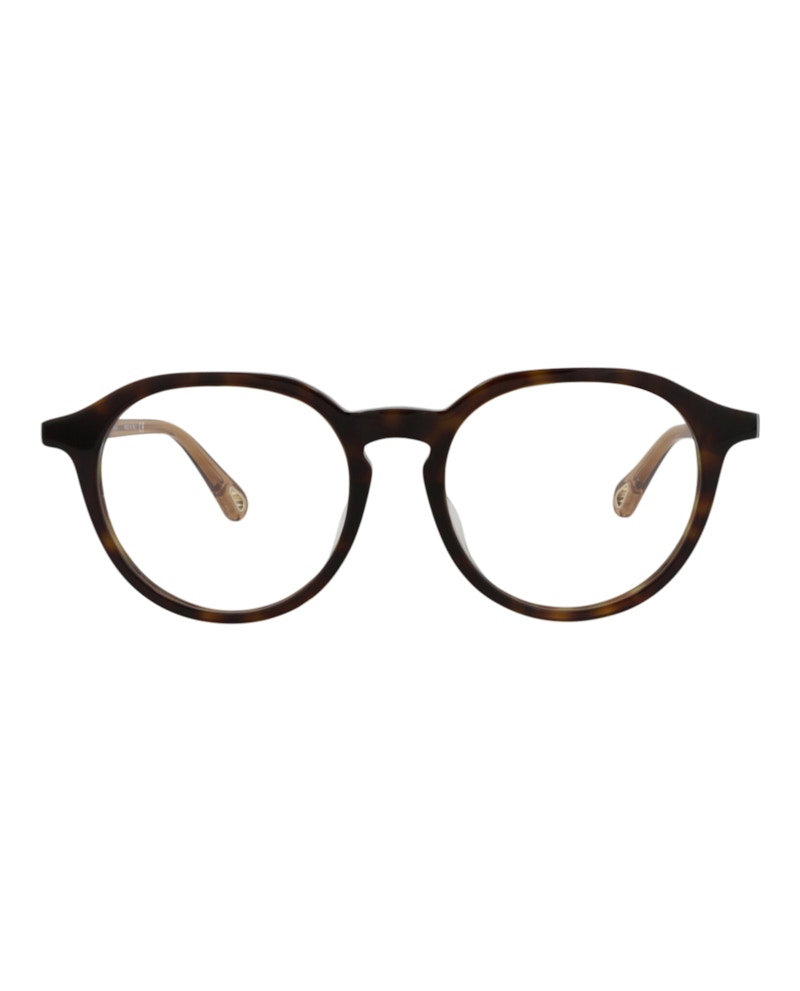 Pre-owned Chloé Women's Chloe Roundframe Bio Acetate Optical Frames In Havana Brown Transparent (ch0012oa/30009959/0