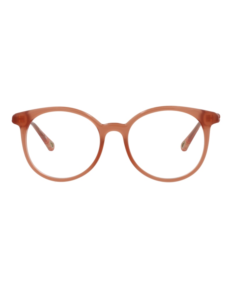 Pre-owned Chloé Women's Chloe Roundframe Bio Injection Optical Frames In Pink Pink Transparent (ch0006o/30009871/001