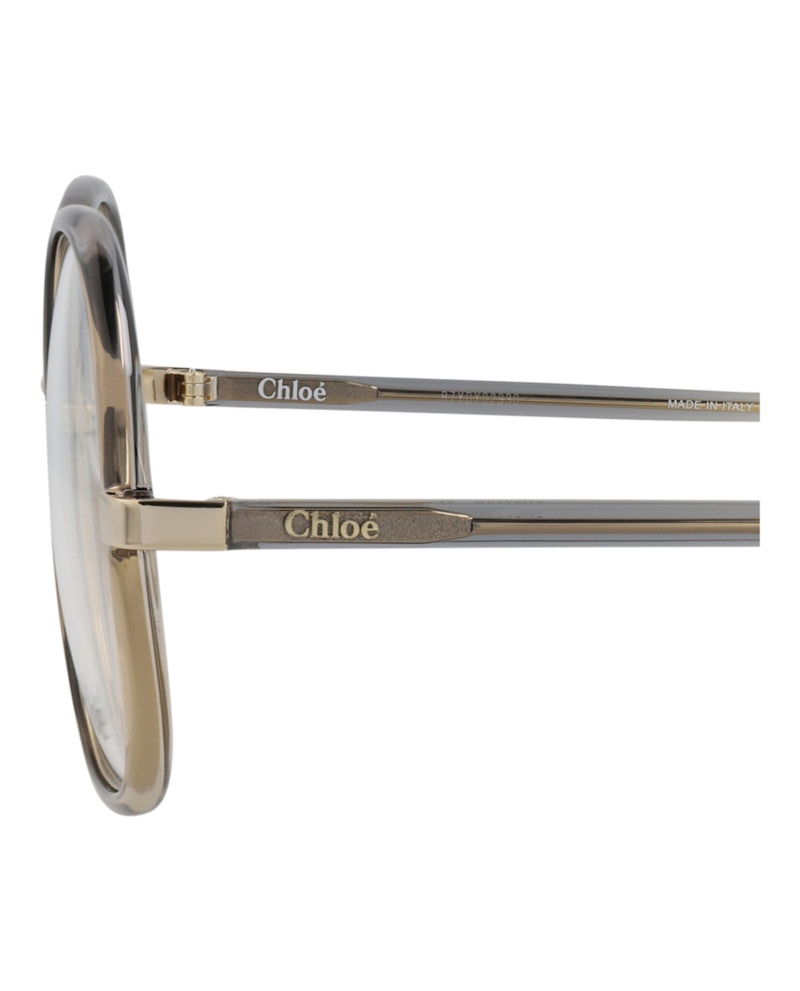 Chloe Round-Frame Injection Optical Frames Grey Grey Transparent (Ch0032o-30009868-003)