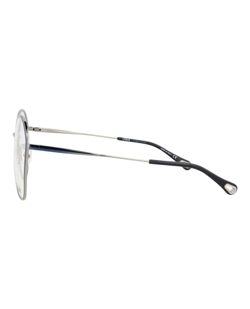 Chloe Round-Frame Metal Optical Frames Blue Blue Transparent (Ch0017o-30009856-001)