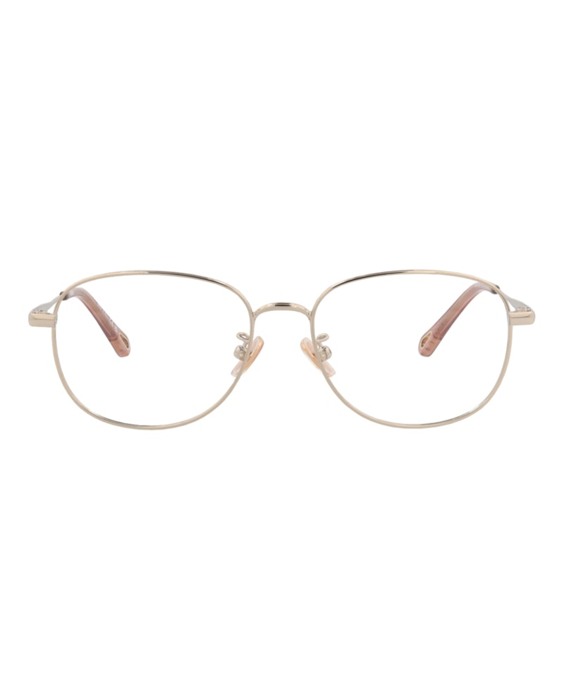 Chloe Round-Frame Metal Optical Frames Gold Gold Transparent