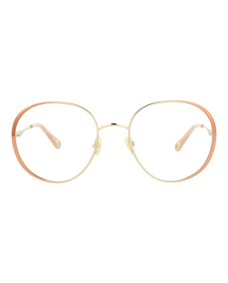 Chloe Round-Frame Metal Optical Frames NUDE NUDE TRANSPARENT