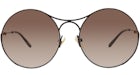 Chloe Round-Frame Metal Sunglasses Burgundy Burgundy Brown (CH0166S-30014096-003)