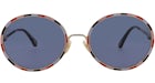 Chloe Round-Frame Metal Sunglasses Gold Gold Blue (CH0100S-30012459-001)