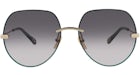 Chloe Round-Frame Metal Sunglasses Gold Gold Grey (CH0135S-30013590-001)