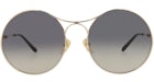 Chloe Round-Frame Metal Sunglasses Gold Gold Grey (CH0166S-30014096-001)
