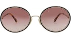 Chloe Round-Frame Metal Sunglasses Gold Gold Orange (CH0100S-30012459-003)