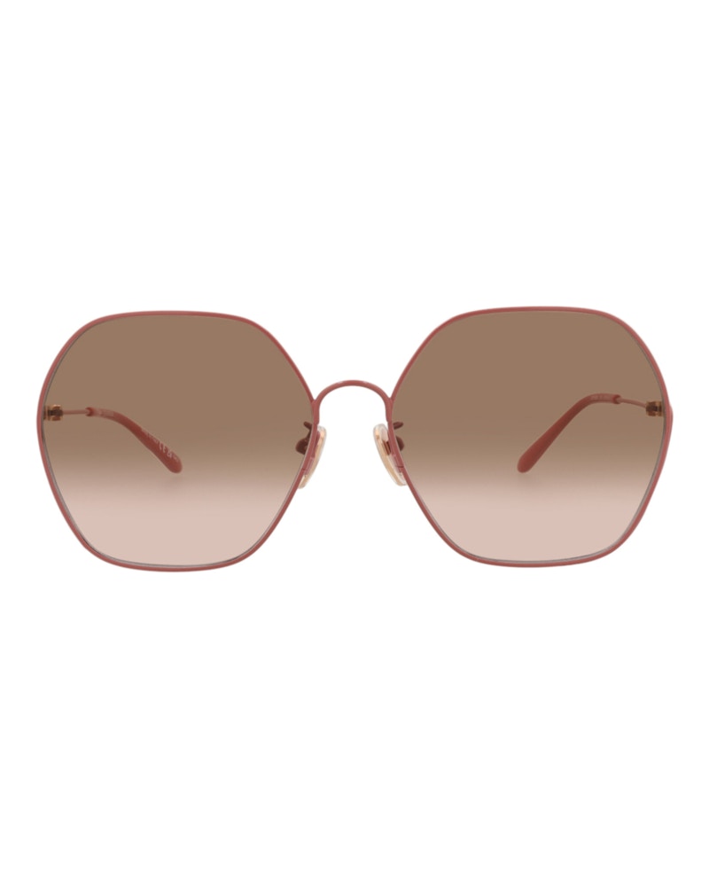 Pre-owned Chloé Women's Chloe Roundframe Metal Sunglasses In Pink Pink Brown (ch0169sa/30014200/004)