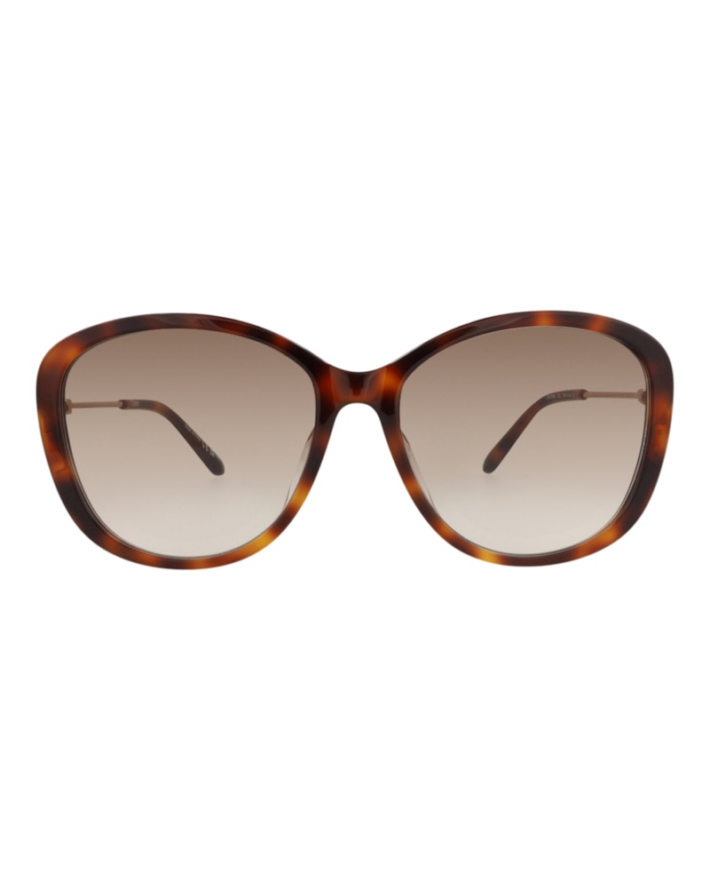 ▶︎miroku369 Chloe Round-Frame Recycled Acetate Sunglasses Havana Gold